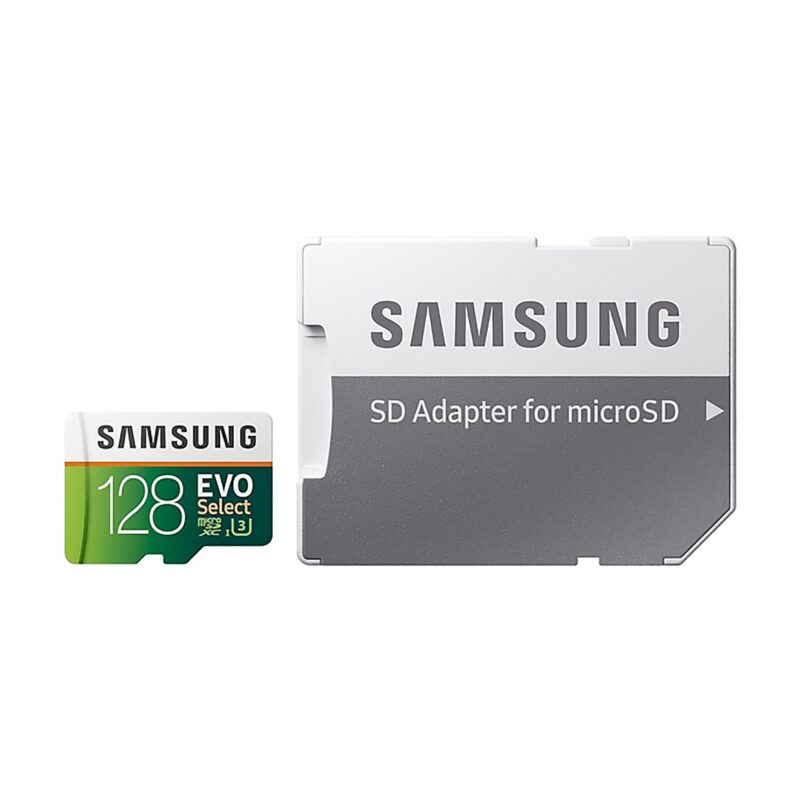 کارت حافظه سامسونگ microSDXC مدل Evo Select کلاس 10 استاندارد UHS-I U3 سرعت 100MBps ظرفیت 128 گیگابایت به همراه آداپتور SD