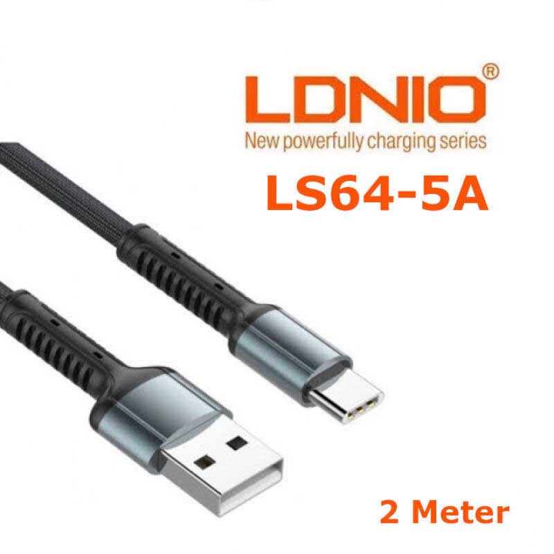 کابل تبدیل USB به USB-C الدینیو مدل LS64 طول 2 متر