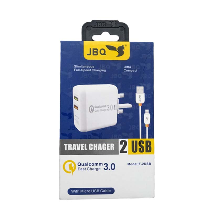 شارژر خانگی سریع تیپ سی جی بی کیو دو پورت مدل F-2USB