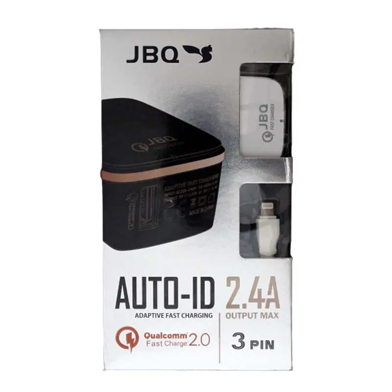 شارژر دیواری JBQ مدل HC0302 به همراه کابل لایتینگ
