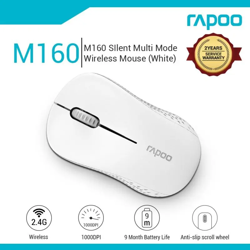 ماوس بلوتوث وایرلس رپو M160 Silent Multi- Mode Wireless Mouse (5)