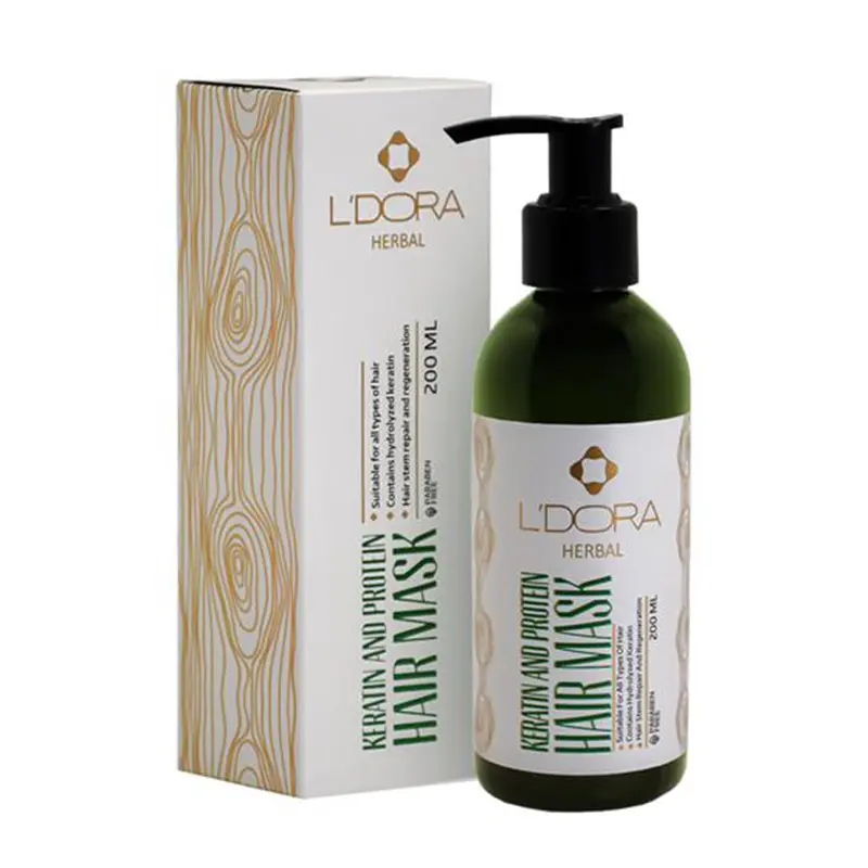 ماسک گیاهی پروتئینه و کراتینه موی سر لدورا هربال 200 میلی لیتر 3 ماسک گیاهی پروتئینه و کراتینه موی سر لدورا هربال 200 میلی لیتر