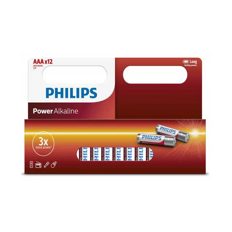 باتری فیلیپس Power Alkaline AA LR6P12B/40 بسته 12 عددی