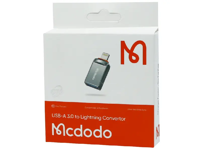 مبدل USB_A 3.0 به لایتنینگ مک دودو مدل OT-8600 15 مبدل USB_A 3.0 به لایتنینگ مک دودو مدل OT-8600