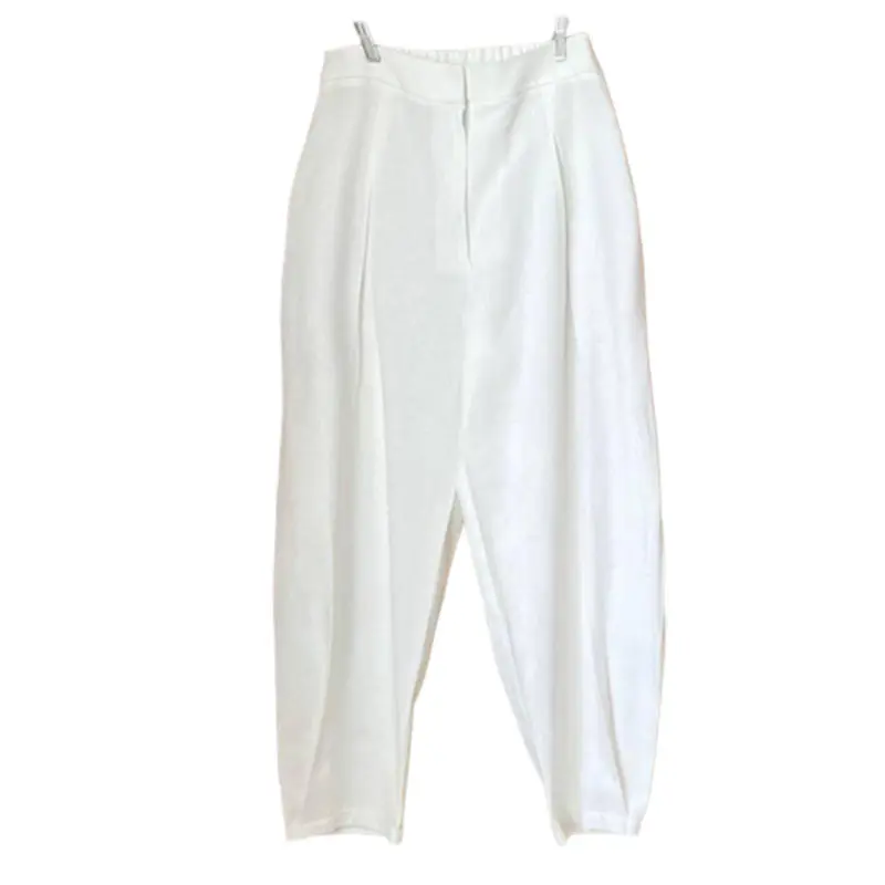 شلوار زنانه سنزا (sanza) لنین سفید خامه ای