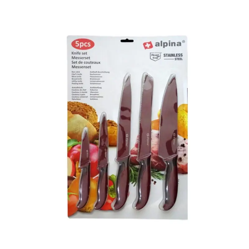 چاقو آشپزخانه alpina مجموعه 5 عددی