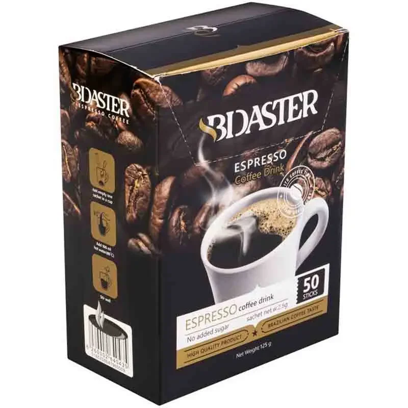 پودر قهوه فوری اسپرسو بیداستر 2.5گرم بسته 50 عددی