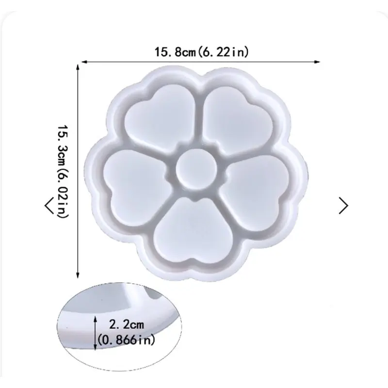 قالب سیلیکونی اردورخوری طرح گل پنج پر