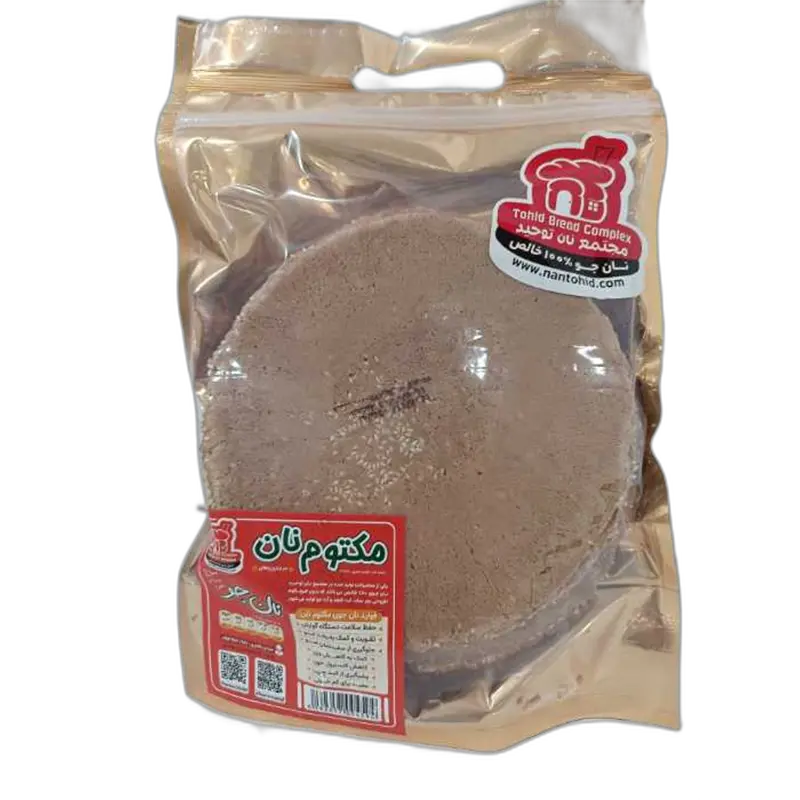 نان جو خالص مکتوم نان بسته 250 گرمی.