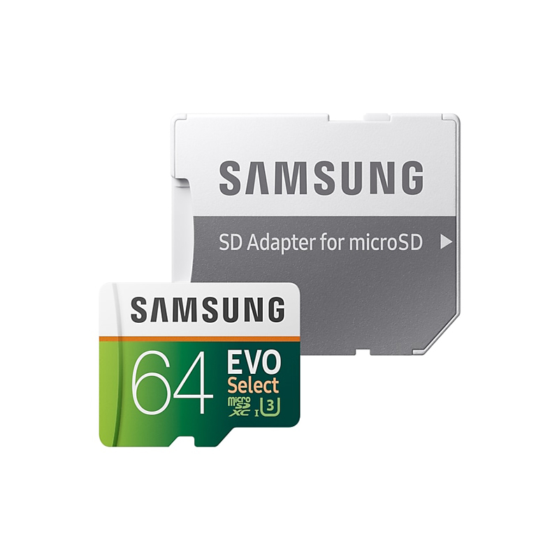 کارت حافظه microSDXC مدل Evo Select کلاس 10 استاندارد UHS-I U3 سرعت 100MBps ظرفیت 64 گیگابایت به همراه آداپتور SD