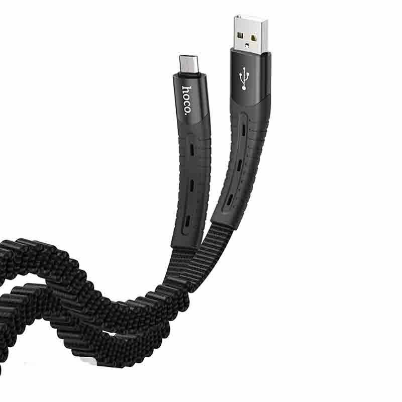 کابل 1.2 متری Micro USB هوکو مدل U78 کاتن ترژر