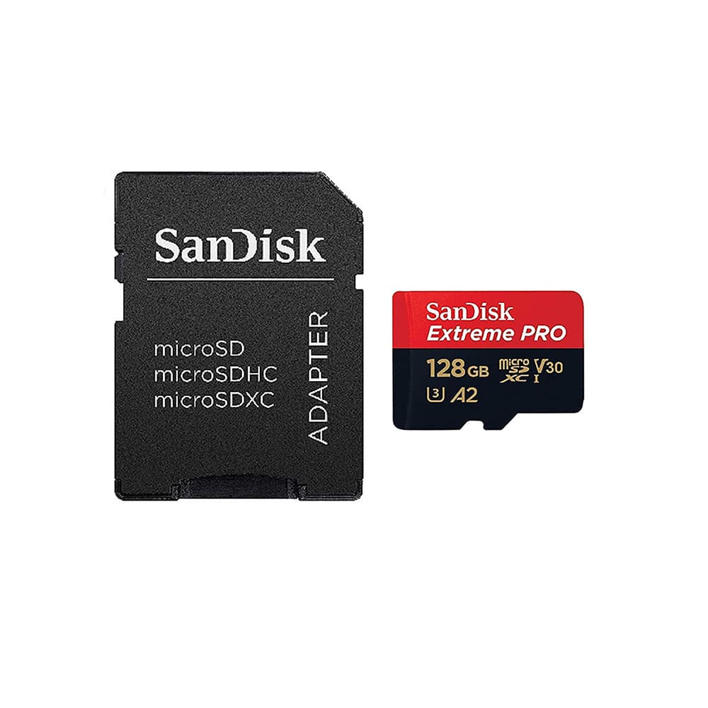 کارت حافظه microSDXC سن دیسک مدل Extreme PRO کلاس A2 استاندارد UHS-I U3 سرعت ۱۷۰MBs ظرفیت ۱۲۸ گیگابایت